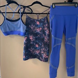 Fabletics Powerhold Leggings w/ matching Bra & Top
